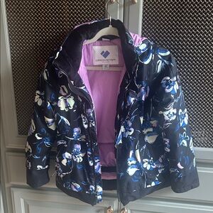 Obermeyer Black and Blue Floral Jacket